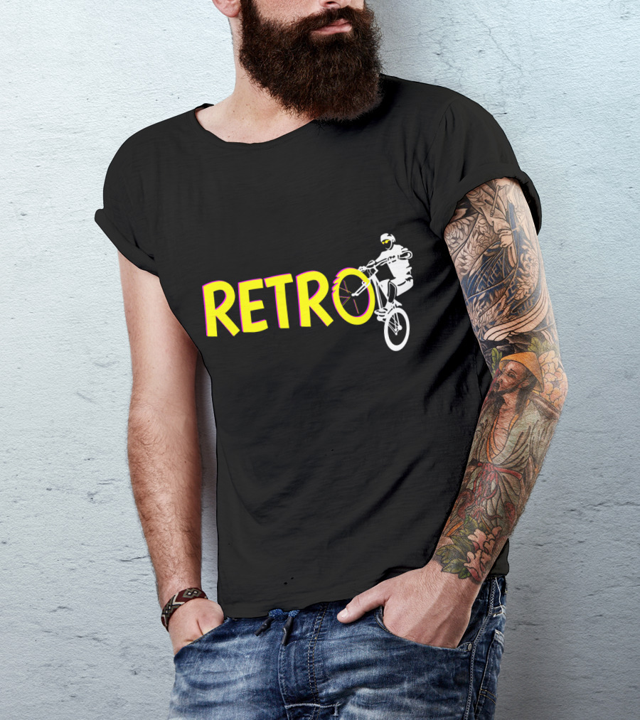 RETRO Bicycle Wheelie Rider T-Shirt