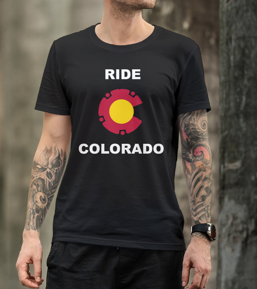Ride Colorado Bicycle Gear Emblem T-Shirt