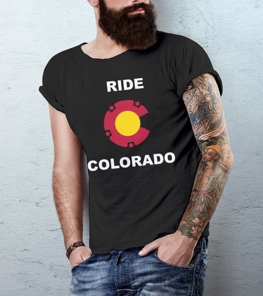 Ride Colorado Bicycle Gear Emblem T-Shirt