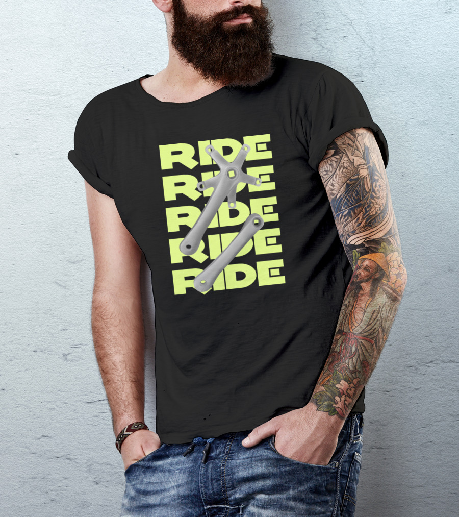 RIDE Square Taper Bike Crankset T-Shirt
