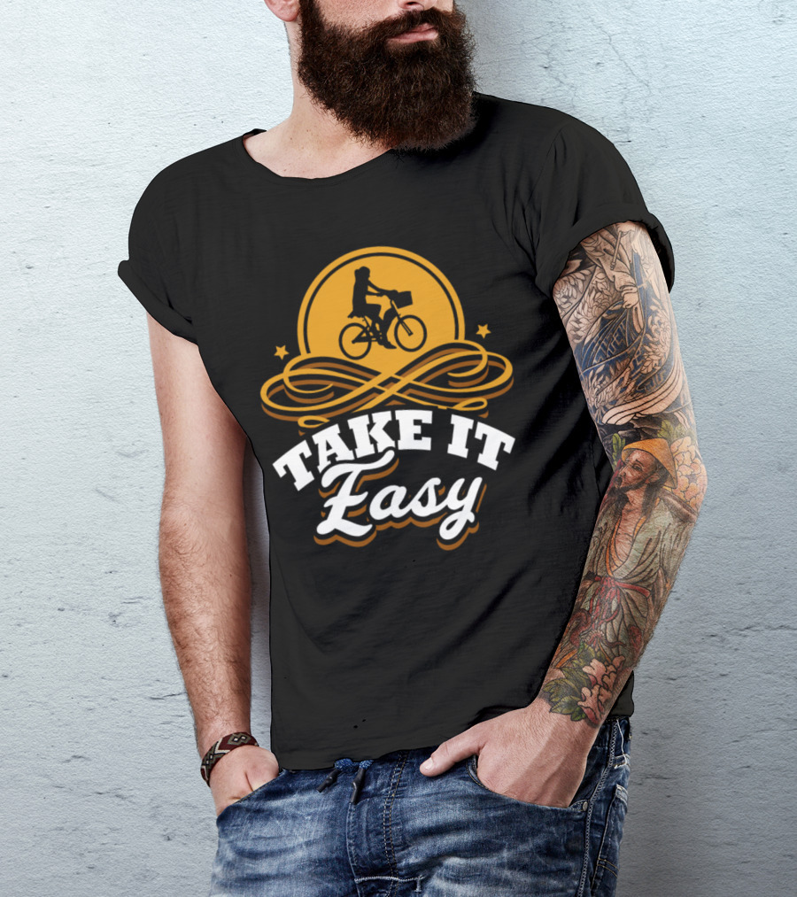 Take It Easy Bicycle Bike Birthday Rider T-Shirt