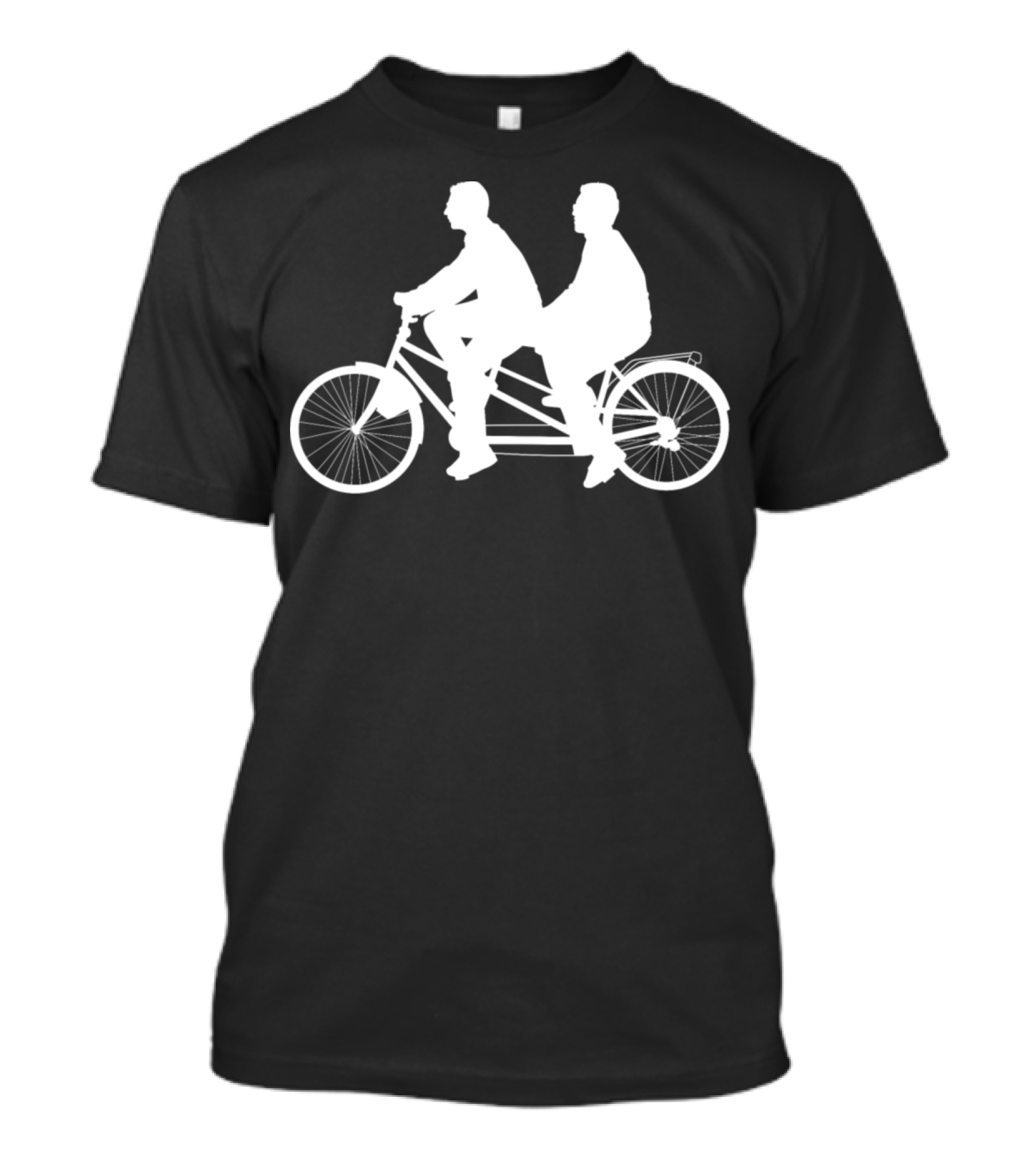 Tandem Bicycle Bike Cyclist Riding Together T-Shirt