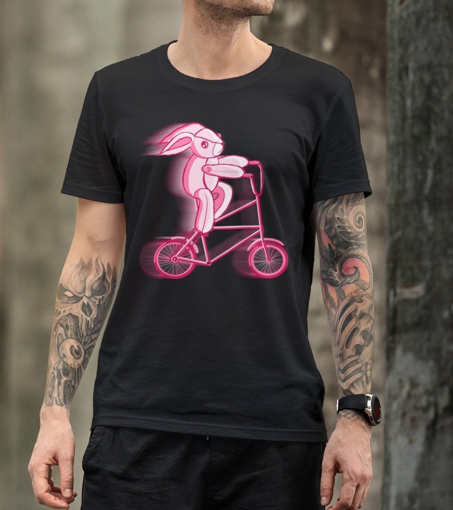 The Hare Riding Bicycle In Motion T-Shirt