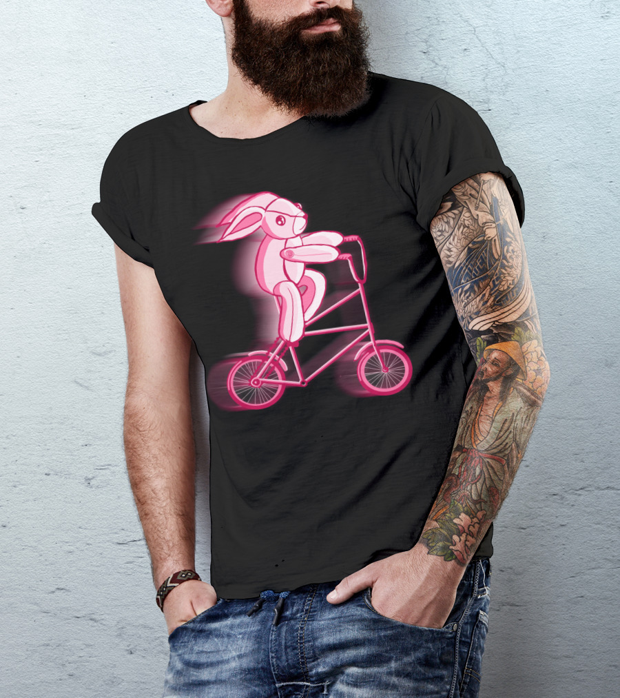 The Hare Riding Bicycle In Motion T-Shirt