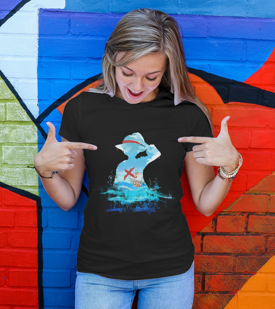 One Piece Strawhat Pirate Ship Adventure On Sea T-Shirt
