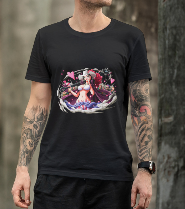 Alvida Pirates Heart Design One Piece Characters T-Shirt