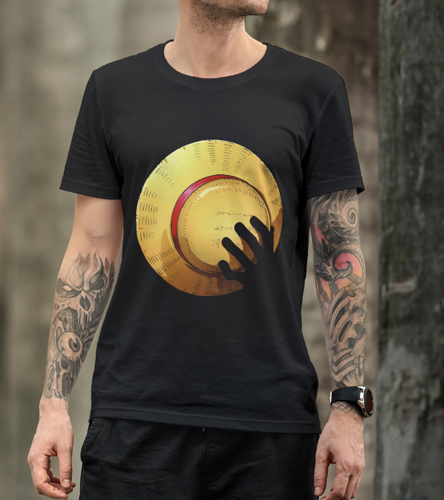 KEEP THE HAT Straw Hat Hand T-Shirt