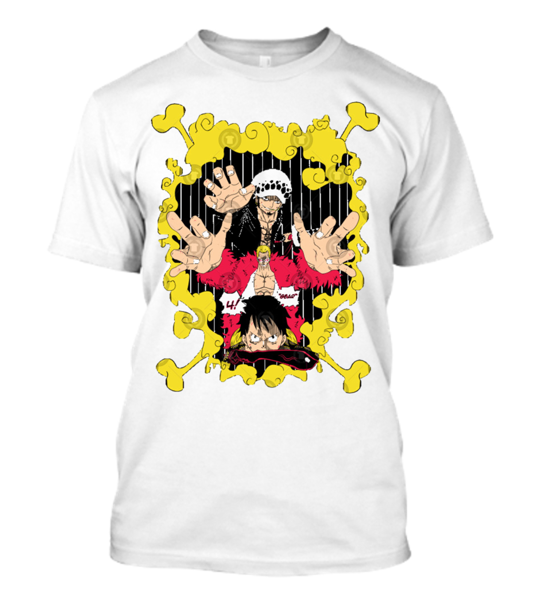 Dressrosa Saga One Piece Luffy Law Doflamingo T-Shirt