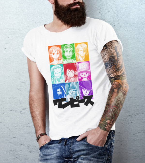 One Piece Of A Team Nine Characters Collage T-Shirt