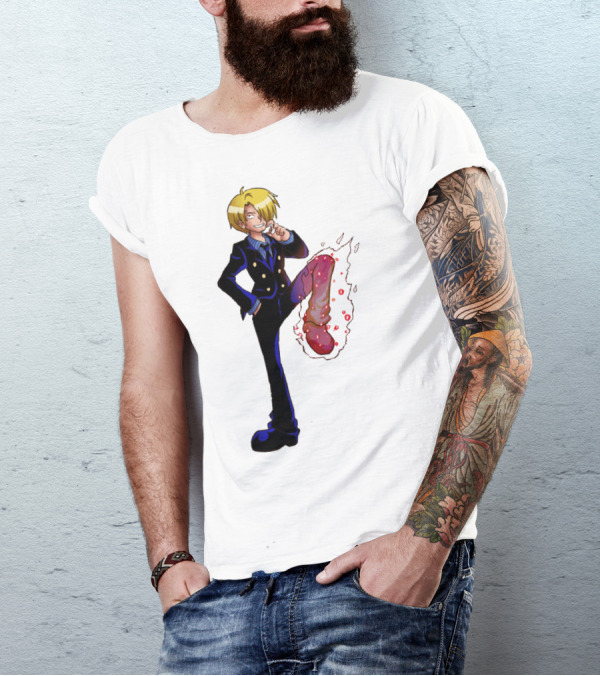 Sanji One Piece Fiery Kick Mode T-Shirt