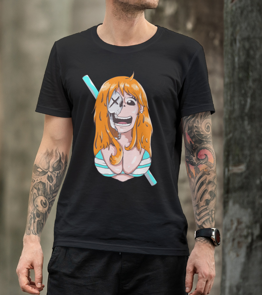 Skally Nami One Piece Skeleton Crossover T-Shirt