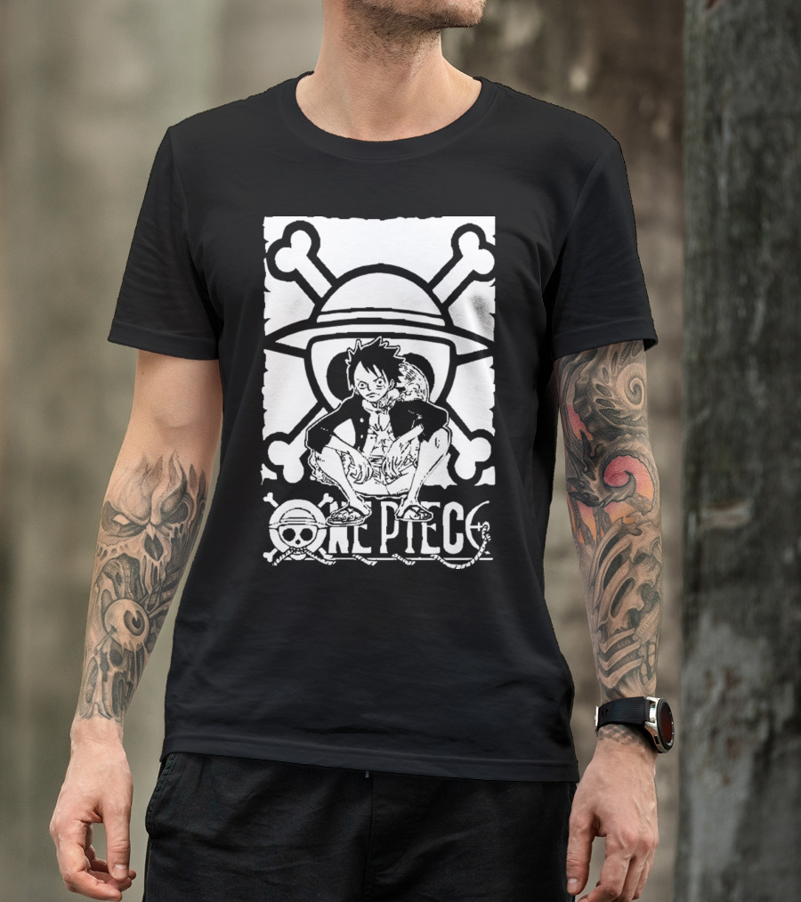 One Piece Straw Hat Luffy Crossbones T-Shirt
