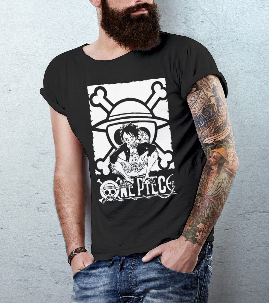 One Piece Straw Hat Luffy Crossbones T-Shirt