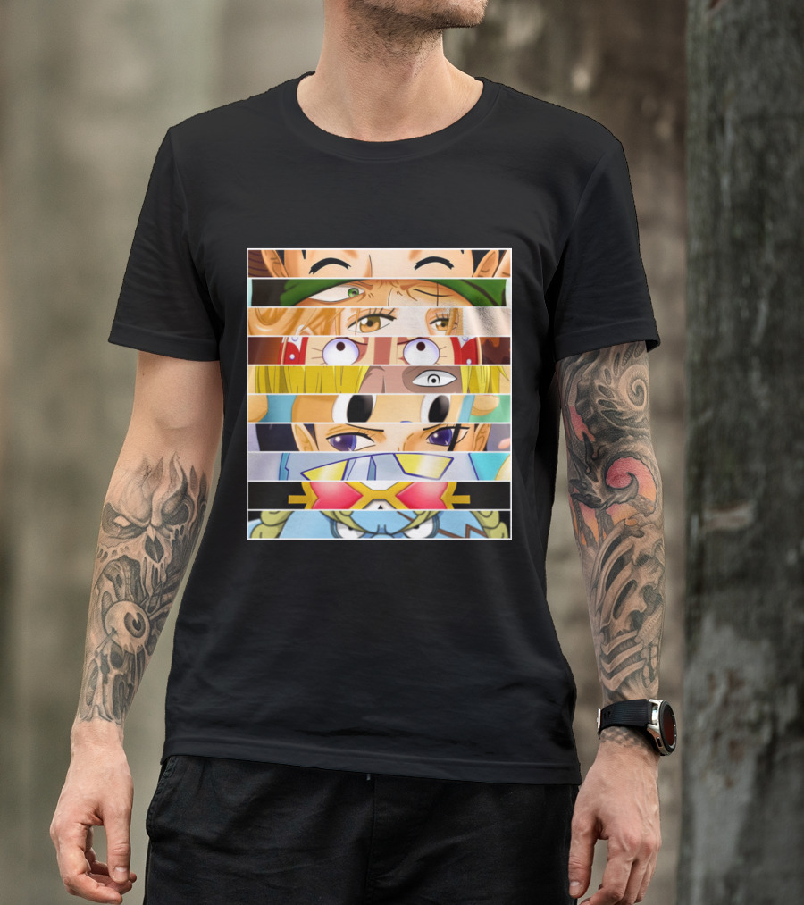 Strawhat Pirate Crew Eyes Zoro Nami Usopp Sanji Franky One Piece T-Shirt