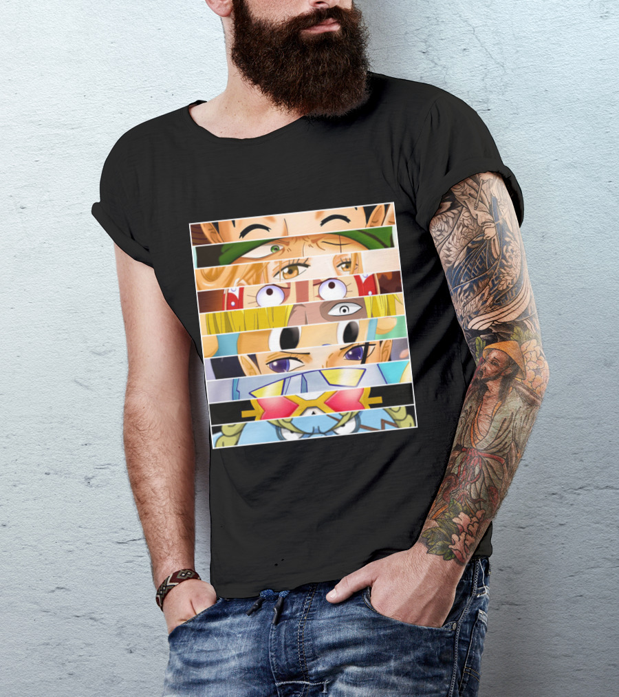 Strawhat Pirate Crew Eyes Zoro Nami Usopp Sanji Franky One Piece T-Shirt