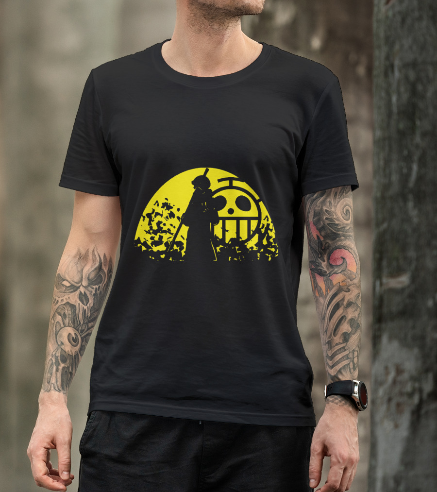 Trafalgar D Water Law One Piece Heart Pirates Jolly Roger Sunset T-Shirt