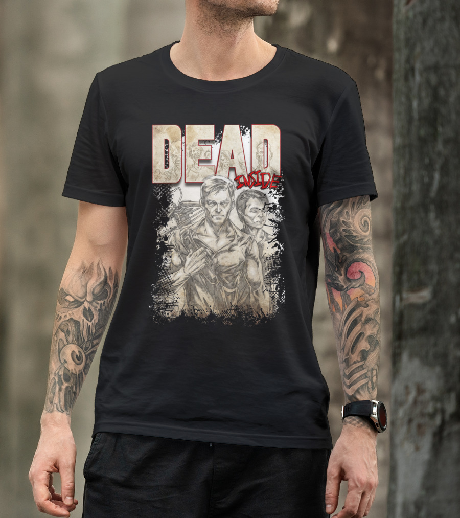 DEAD Inside Sketch Style Gritty Duo T-Shirt
