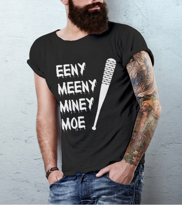 Walking Dead Negan Eeny Meeny Miney Moe Barbed Wire Bat T-Shirt