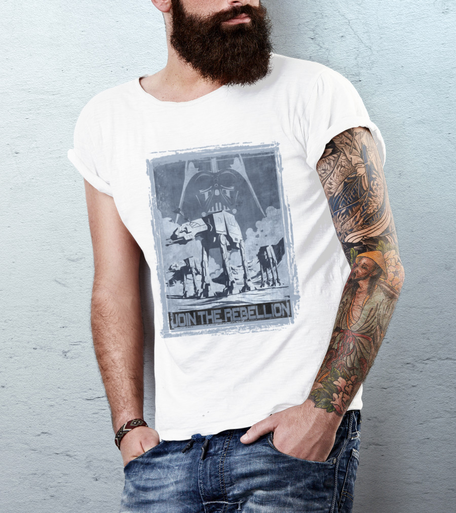 Join The Rebellion Star Wars AT-AT With Darth Vader T-Shirt