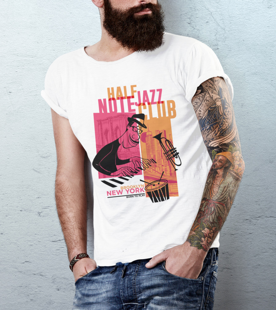 Pixar Soul Half Note Jazz Club Brooklyn New York Born To Play T-Shirt