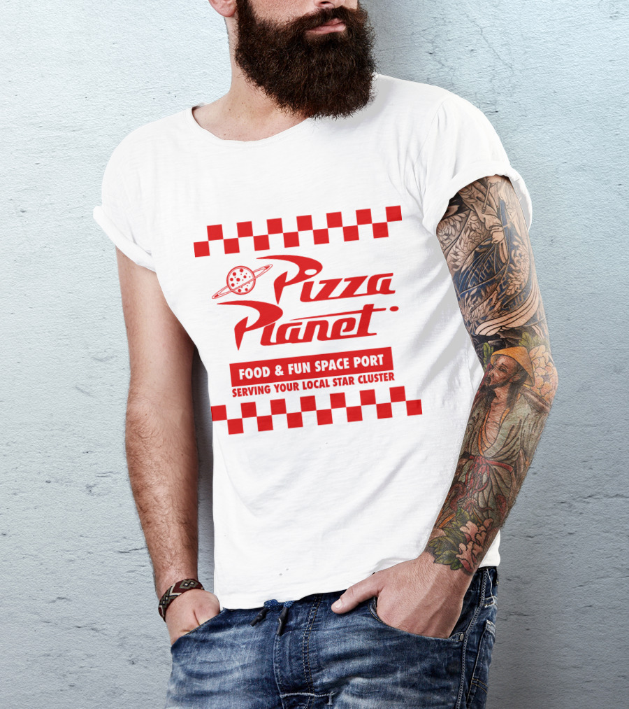 Pizza Planet Disney Pixar Food And Fun Space Port Serving Your Local Star Cluster T-Shirt
