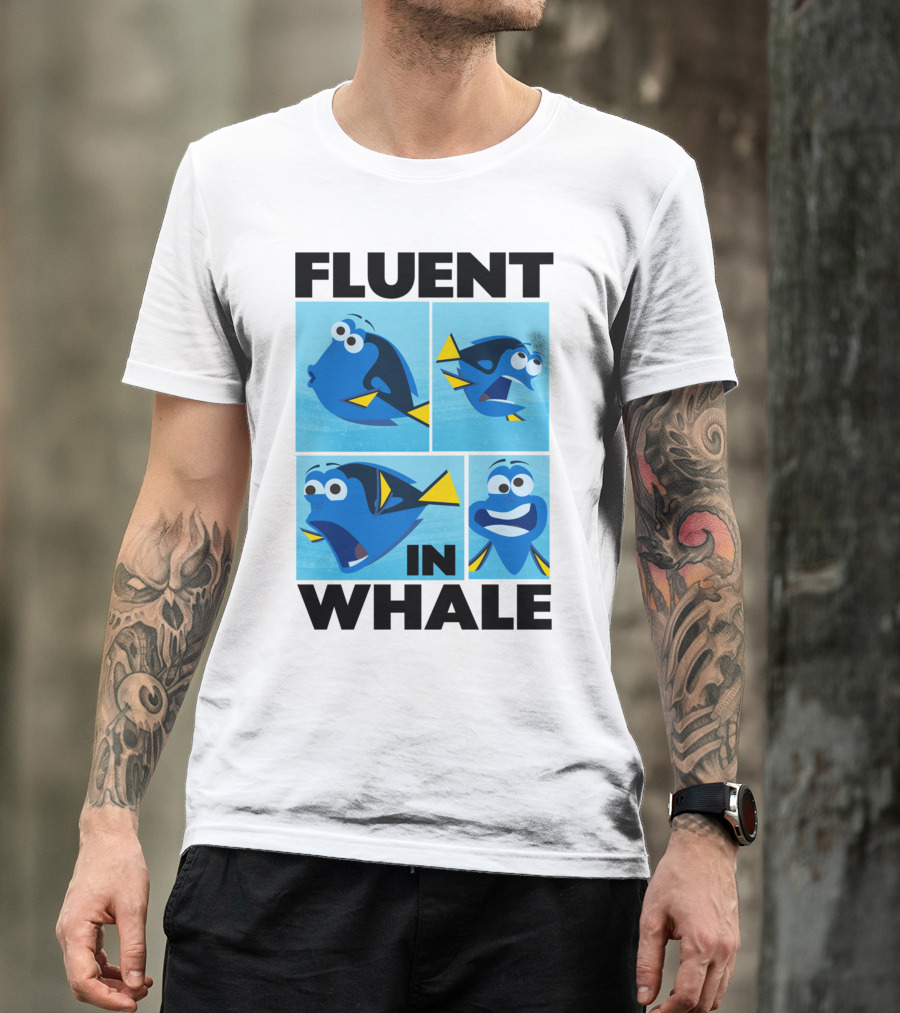 Fluent In Whale Bilingual Dory Ocean Humor T-Shirt