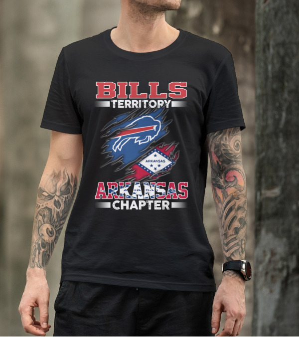 BILLS Territory Arkansas Chapter Flag And Buffalo T-Shirt