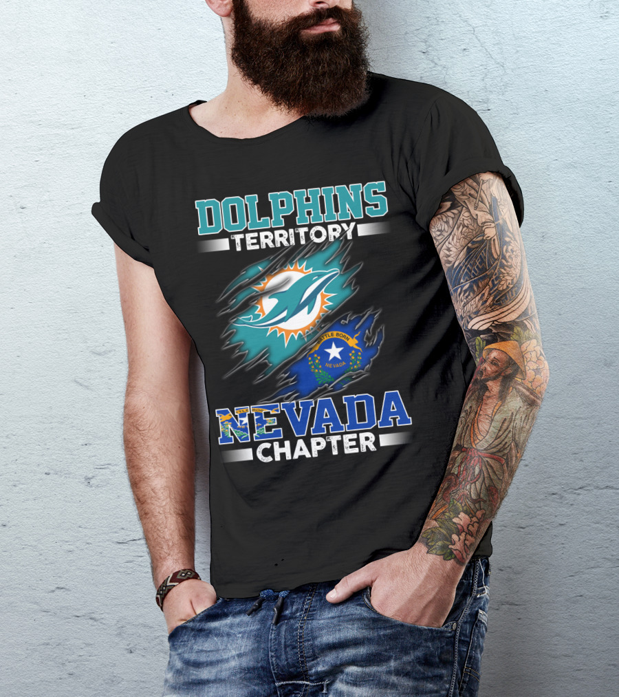 DOLPHINS TERRITORY NEVADA CHAPTER BATTLE BORN T-Shirt