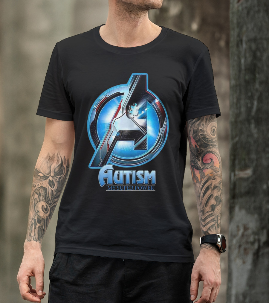 Autism My Super Power Avengers T-Shirt