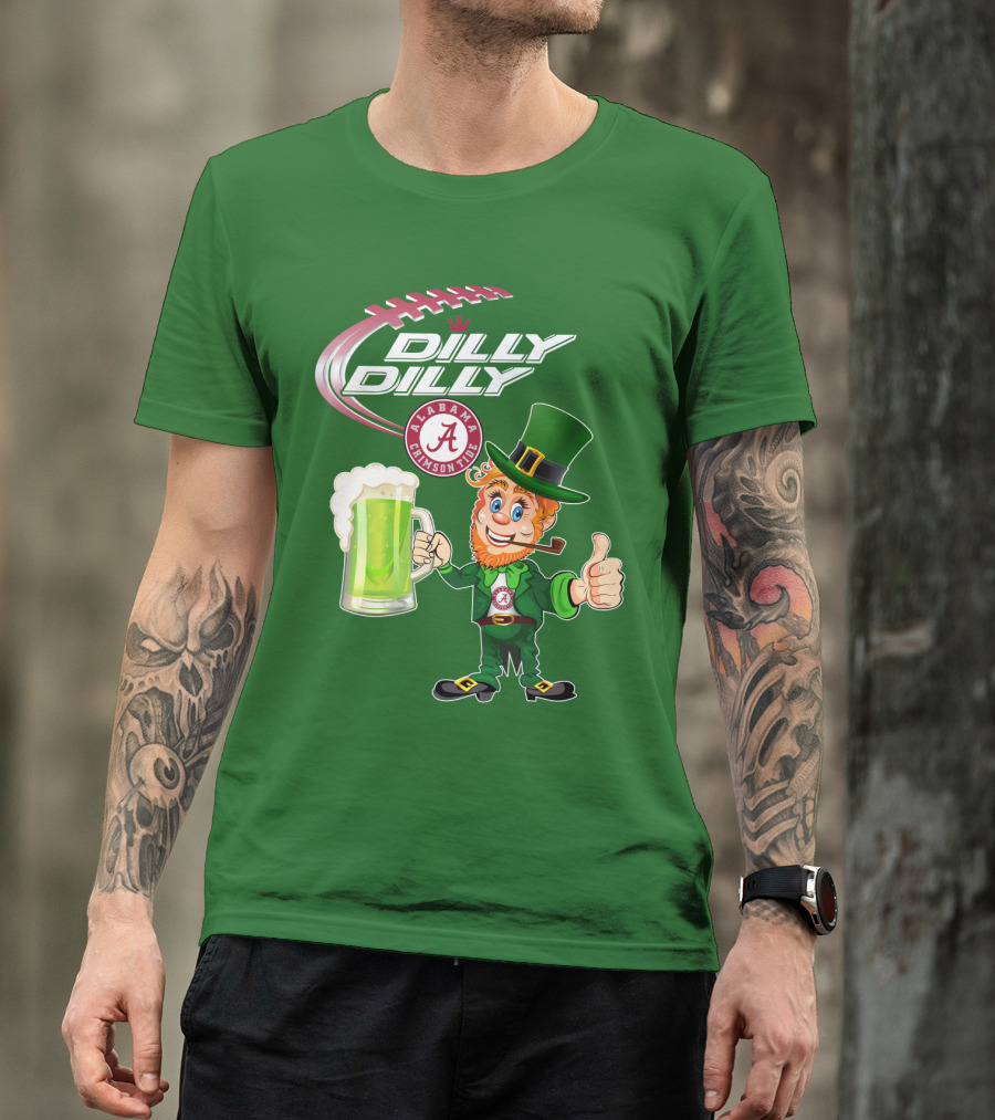 Alabama Crimson Tide Dilly Dilly Football Leprechaun T-Shirt