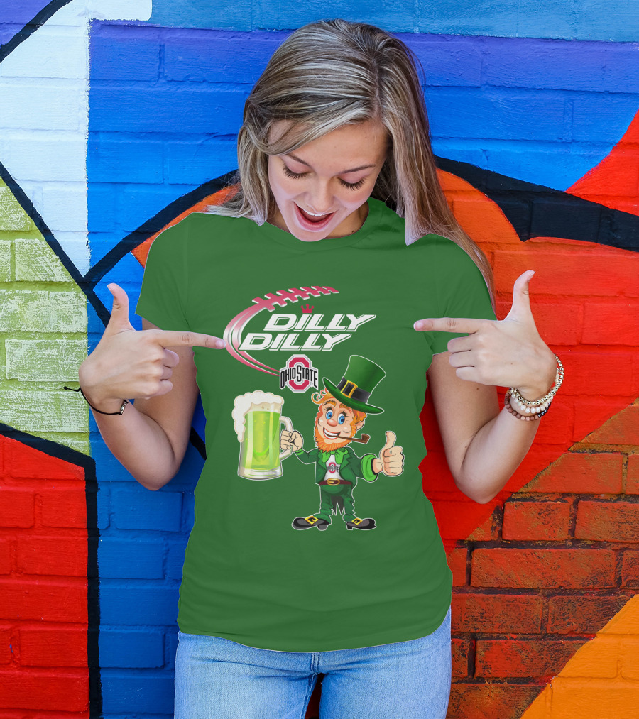 Ohio State Dilly Dilly Leprechaun Football T-Shirt