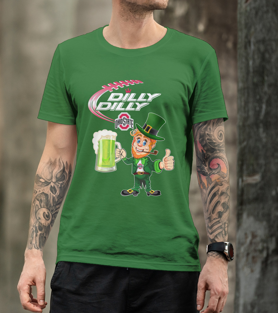 Ohio State Dilly Dilly Leprechaun Football T-Shirt