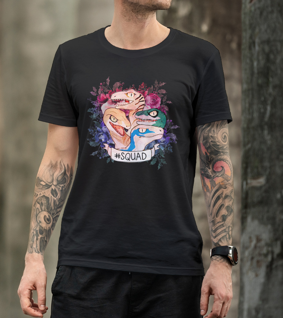 Squad Dinosaur Floral Raptors T-Shirt