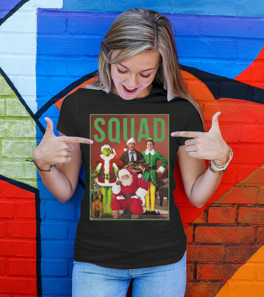 SQUAD Santa Grinch Elf Christmas Vacation T-Shirt