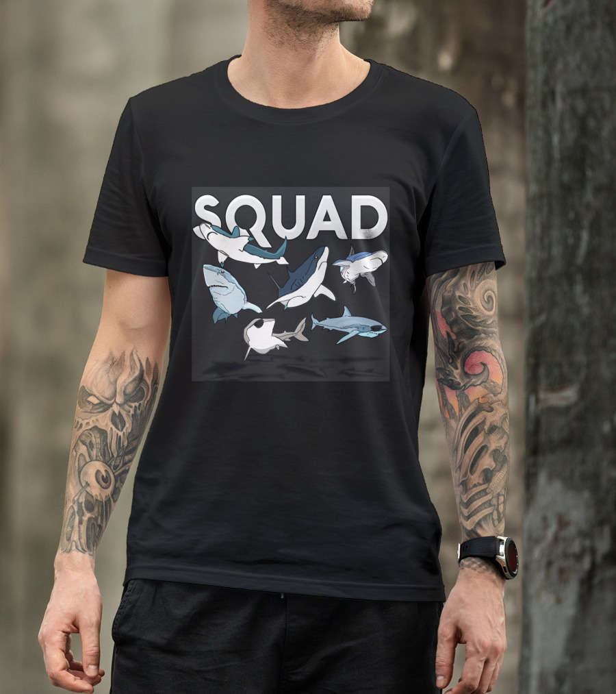 SQUAD Shark Crew Ocean Team T-Shirt
