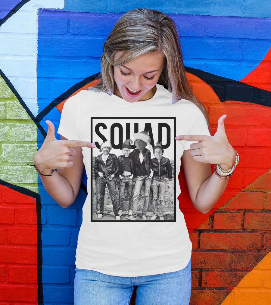 Xmas Squad Rock Band Santa Hats T-Shirt