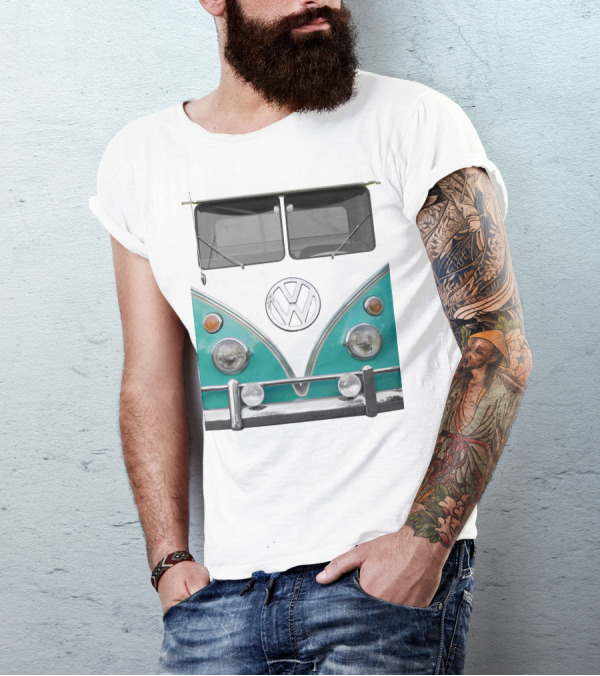 Voke Volkswagen Camper Van Front Classic Look T-Shirt
