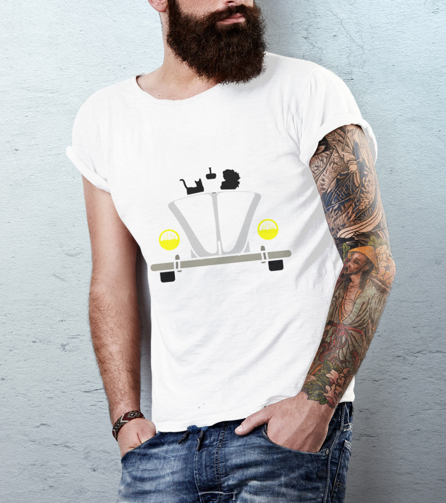 Volkswagen Beetle Cat Companion Journey T-Shirt