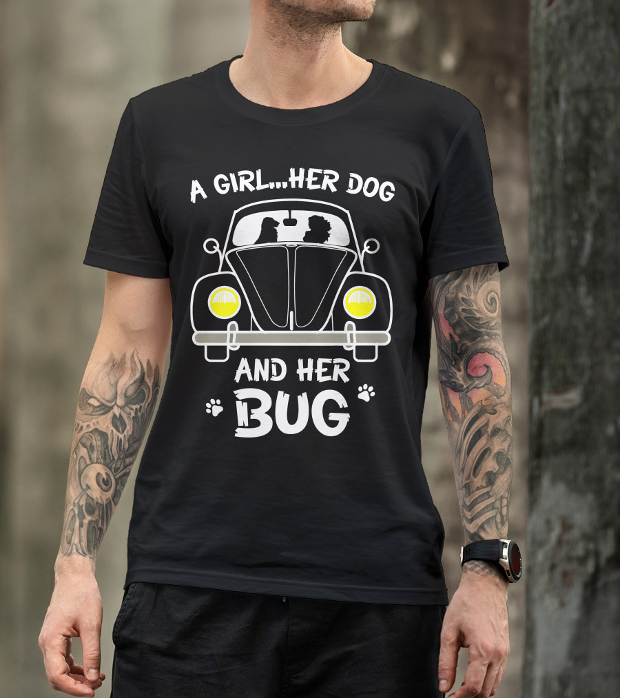 A Girl Her Dog And Her Bug T-Shirt