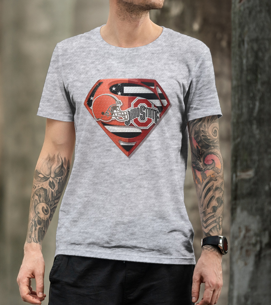Ohio State Superman Browns Buckeye Pride T-Shirt