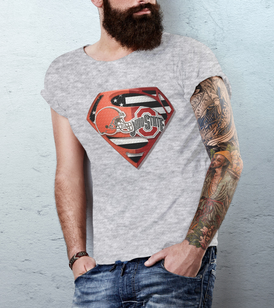 Ohio State Superman Browns Buckeye Pride T-Shirt