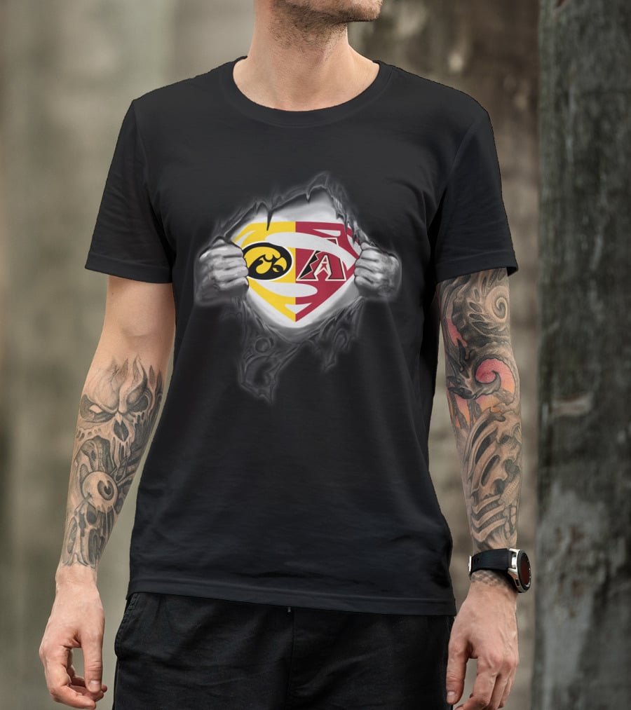 Hawkeyes Arizona Diamondbacks Superman Symbol Mashup T-Shirt