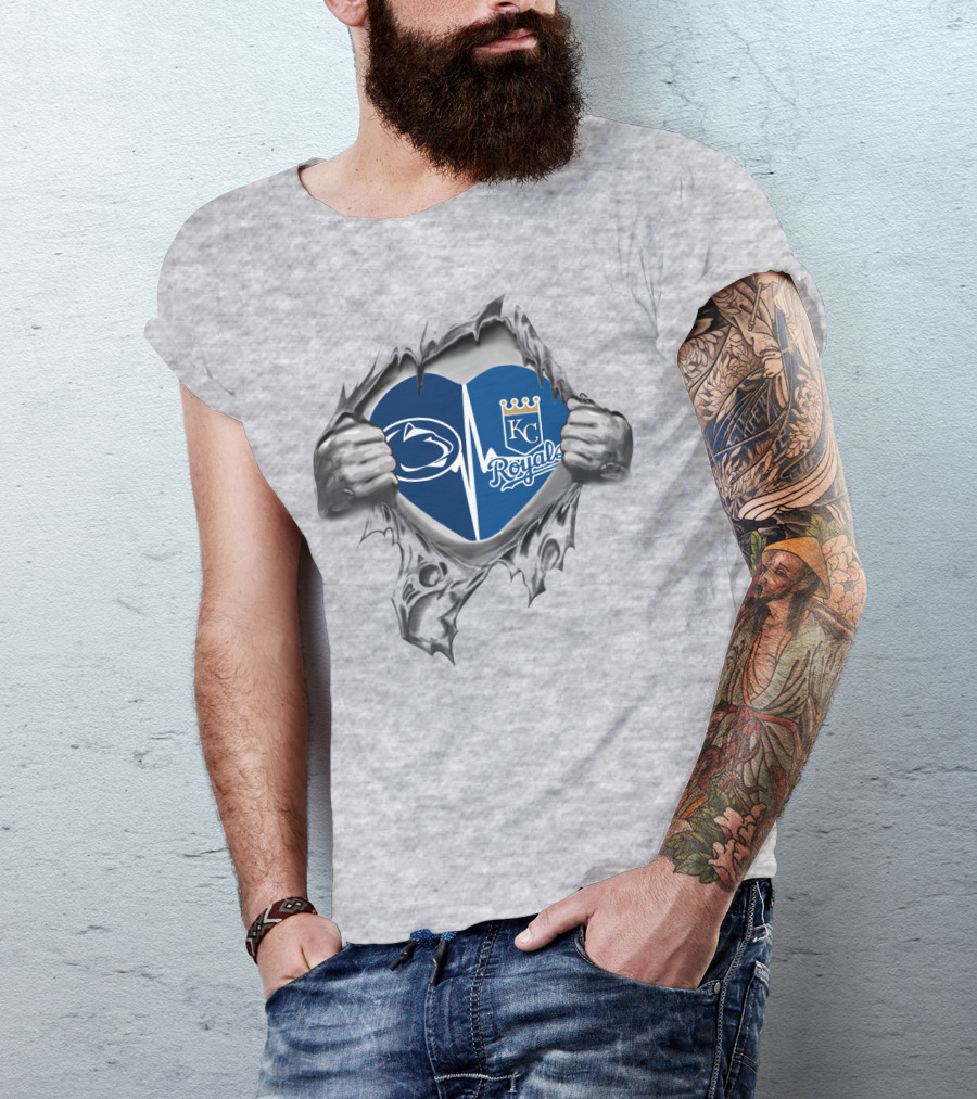 Kansas City Royals Penn State Heartbeat T-Shirt