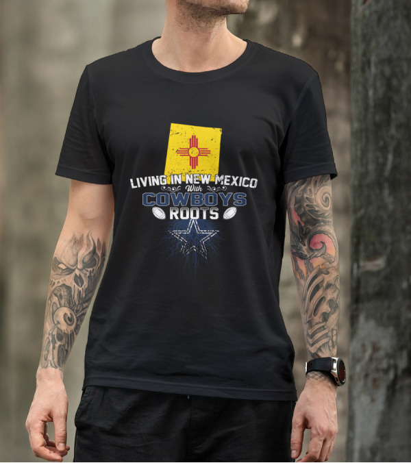 Living In New Mexico With Cowboys Roots And Zia Symbol Delight T-Shirt