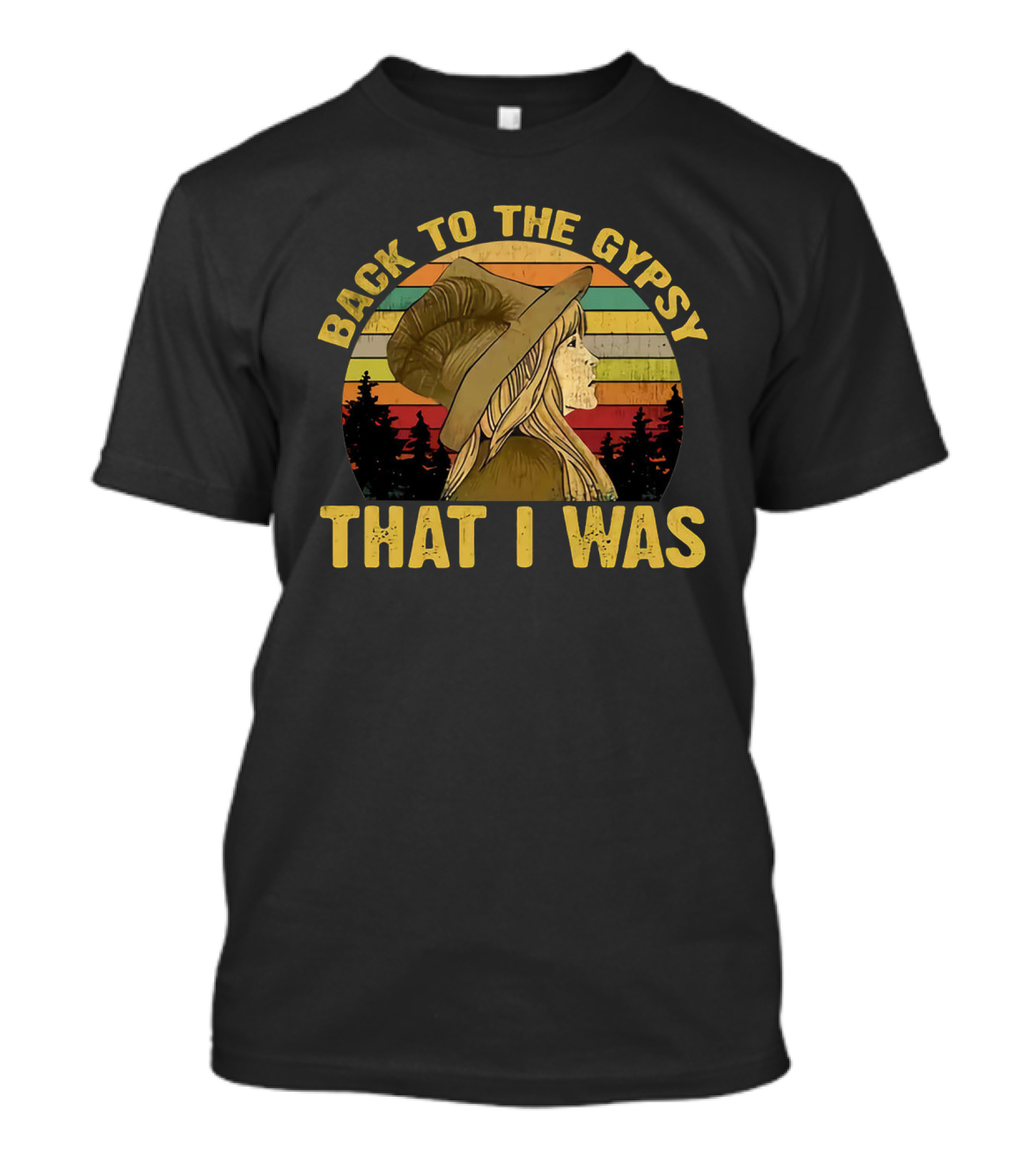 Back To The Gypsy That I Was Vintage Retro Inspired T-Shirt