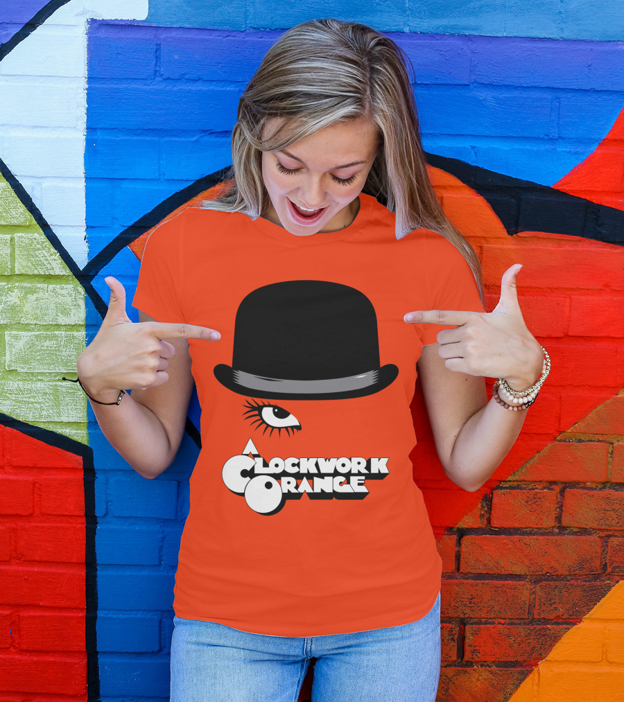 A Clockwork Orange Bowler Hat And Eyelash T-Shirt