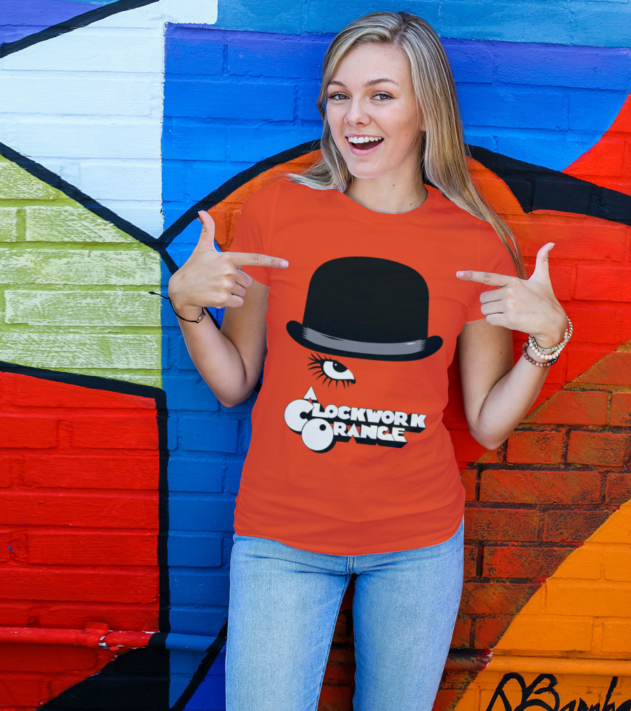 A Clockwork Orange Bowler Hat And Eyelash T-Shirt