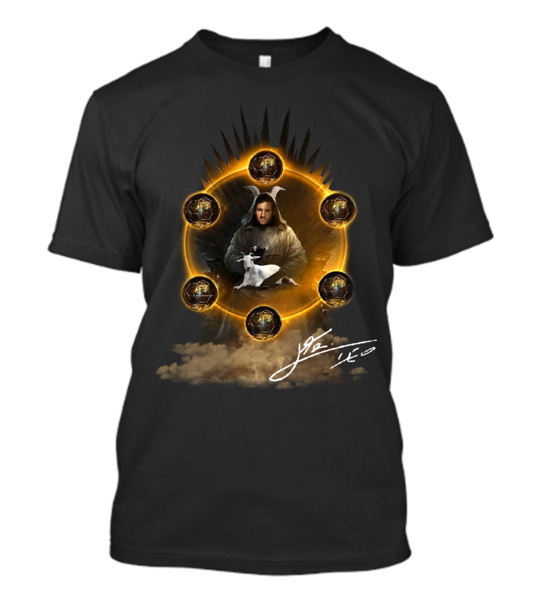 M10 GOAT Messi Ballon D'Or Signed Edition T-Shirt