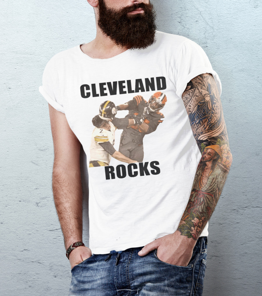 Cleveland Rocks Rudolph Started It Football Rivalry Clash T-Shirt
