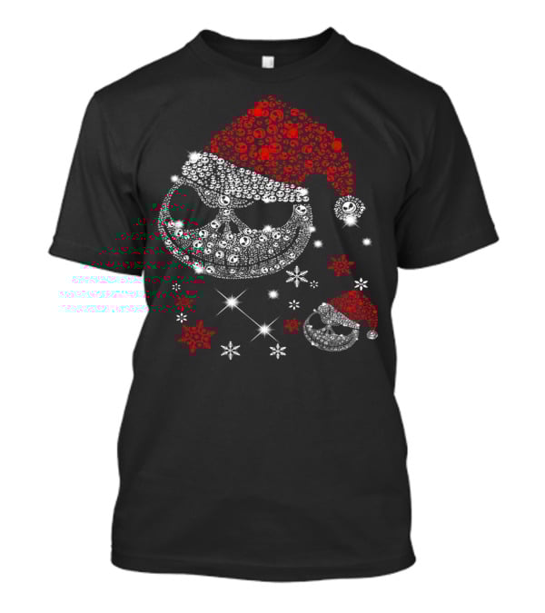Santa Jack Skellington Christmas Diamond Snowflakes T-Shirt